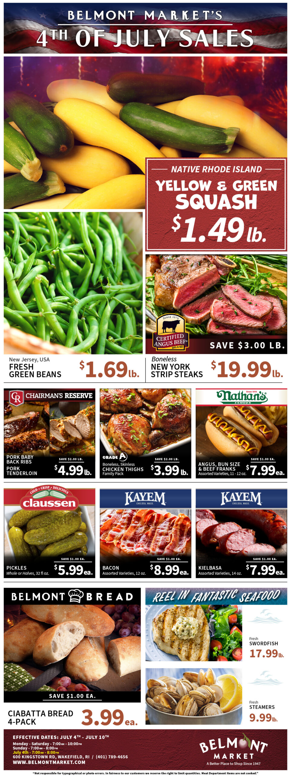 Belmont Market Sales page 1