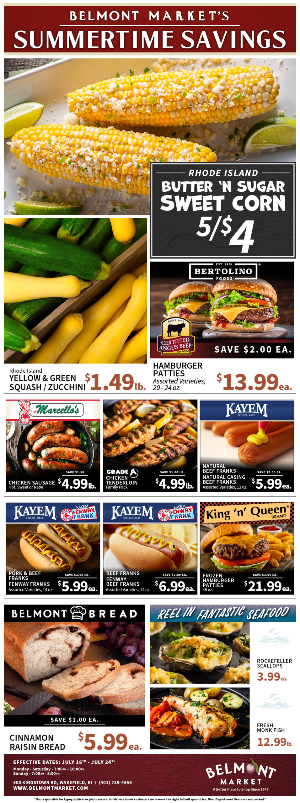 Belmont Market Sales page 1
